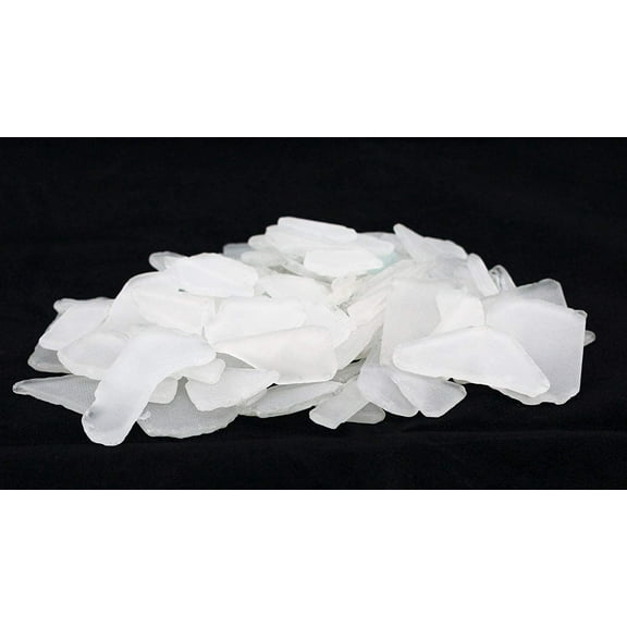 Sea Glass | 11oz White Sea Glass | Tumbled Sea Glass Decor | Bulk White Seaglass Pieces for Beach Wedding Decor & Crafts