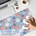 thumbnail image 4 of Long Mouse Pads for Desk,Blue Baseballs and USA Flags Pattern Desk Mats on Top Of Desks, Desk Mouse Pad Extra Large with 3mm Non-Slip Base and Stitched Edge for Gaming,Office,Work,Home 31.5"x11.8", 4 of 6