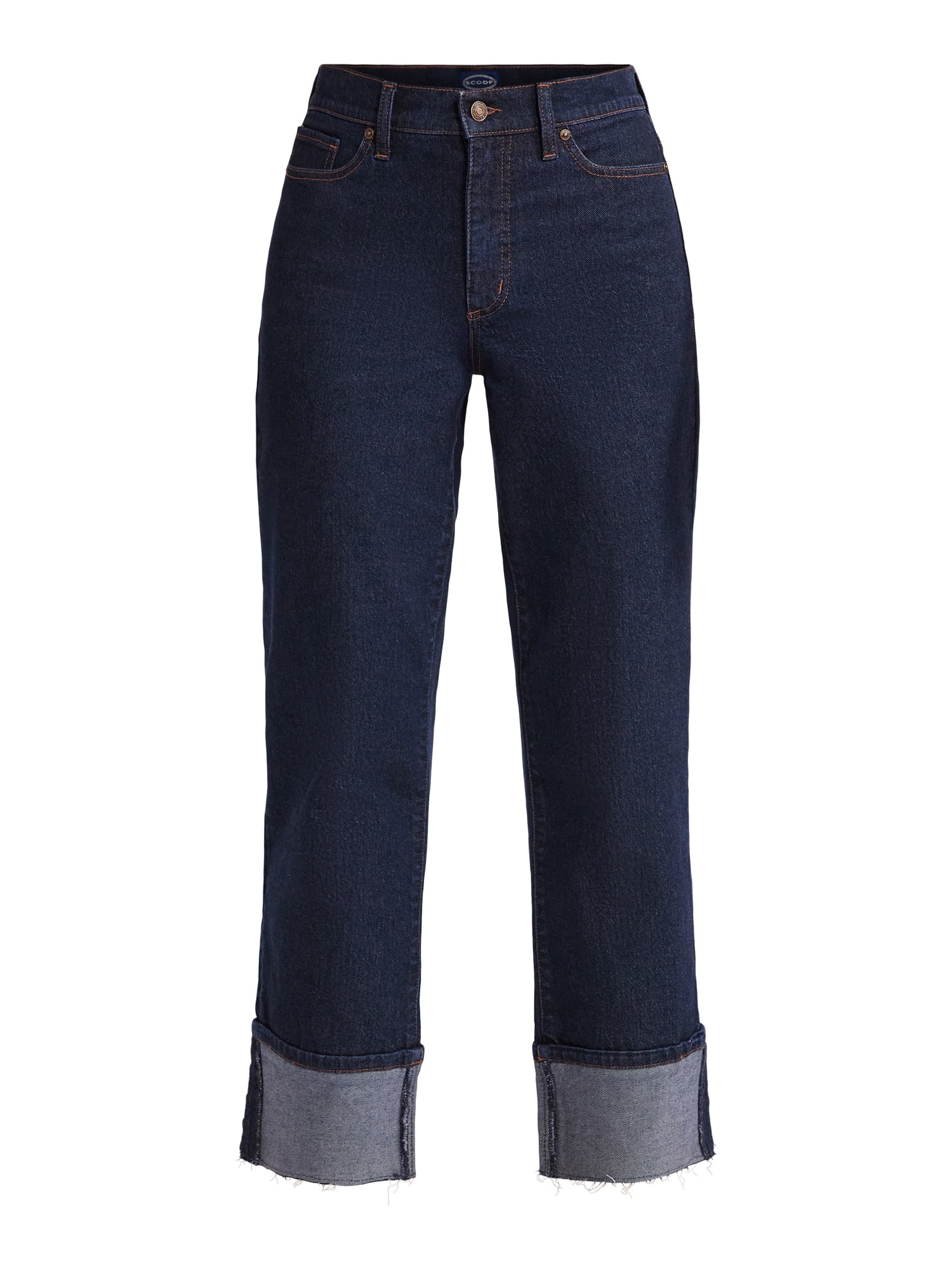 Scoop Women's and Women's Plus Benton Cuffed Ankle Jeans, 25", 27", and 29" Inseams, Sizes 0-26W