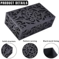 thumbnail image 6 of Modern Black Doorbell Cover Chime Cover Box Only Abstract Vintage Floral Pattern Wooden Rectangle Decorative Case Easy to Mount Wall, 6 of 9