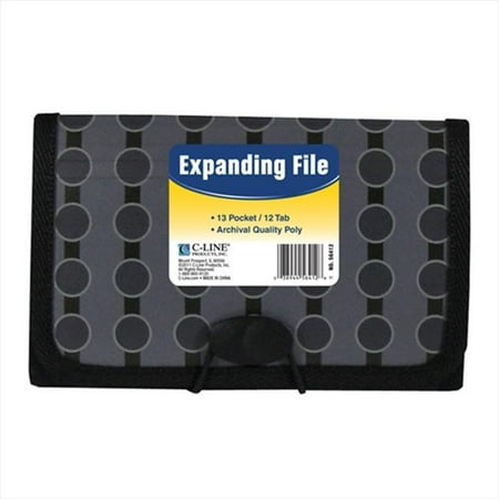 Expanding Circle - C-Line Products 56412BNDL6EA 13-Pocket Coupon Size Expanding File Fashion Circle Series - Set of 6 Files