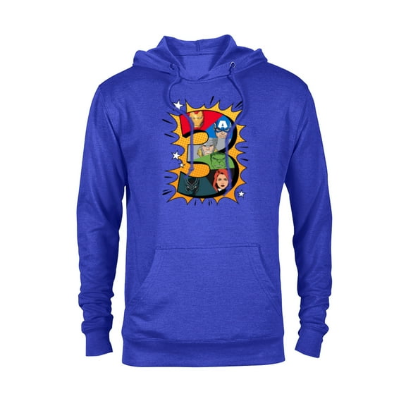 Marvel Avengers Comic Super Heroes 3rd Birthday - Pullover Hoodie for Adults - Customized-Royal Heather