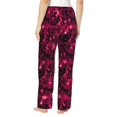 thumbnail image 2 of Bixox Women's Burgundy Tie Dye Patterned Pajama Pants Loungewear, 2 of 5