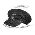 thumbnail image 2 of Jiibva Glitter Sequin Hat 70s Disco Adult Hat Bling Costume Hats Retro Dress Up Caps Newsboy Cap Beret Birthday Party Dance Caps Fancy Dress Accessory, 2 of 7