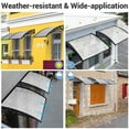 thumbnail image 5 of Yescom 2Pcs 40"x40" Door Window Awning Whole One-piece Polycarbonate UV30+ Outdoor Rain Snow Protection White Board, 5 of 9