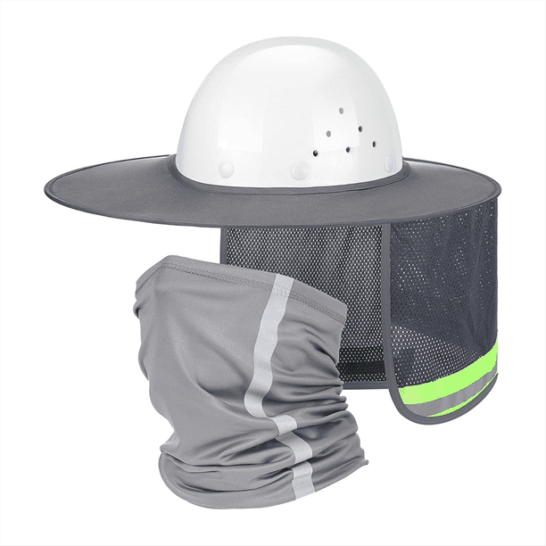 2 Piezas de Casco Protector para , Protección para el Cuello, de Ala de Alta Visibilidad, Protección Solar y Polaina para el Cuello, Bandana, Bufanda A