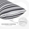thumbnail image 3 of Fotbe Black White Gray Mexican Blanket Serape Stripes Pattern Pillow Cases - Envelope Closure - Luxury, Extra Soft, Cooling Pillow Covers - Wrinkle, Fade, Stain Resistant-16"x24", 3 of 6