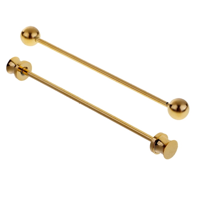 2 Unids Mens Tie Copper Metal Colr Camisas Tie Pins Pin Broche Sunnimix Collar de corbata Barbell Bar