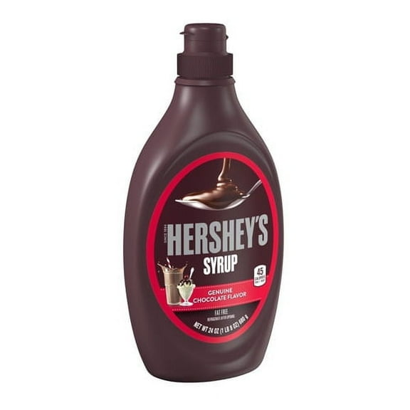 HERSHEY'S Chocolate Syrup, Gluten Free, Fat Free, 24 oz Bottle 24 oz - Pack 3