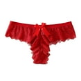 thumbnail image 1 of Sous-vêtements pour Femmes String Sans Couture Hipster (Rouge, S), 1 of 2