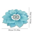 Bathroom Rugs Non Slip Washable Plain Flower Shape Easy Care Living