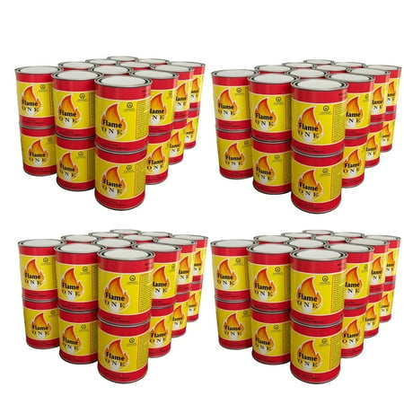 Indoor Gel Fuel Fireplace - Flame One Indoor or Outdoor Premium Gel Fireplace Fuel in 13 Oz Cans (96 Pack)