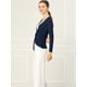 thumbnail image 4 of Cardigan Dobladillo Rizado RebeDe Punto Frente De CorbaPaMujeres Azul XL, 4 of 6