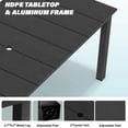 thumbnail image 3 of 7-Piece Outdoor Dining Set for 6, All-Weather HDPE Dining Table and Chairs, Patio Furniture Set with 2" Umbrella Hole for Garden, Backyard, Black, 3 of 6