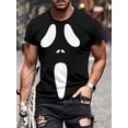 thumbnail image 1 of Camiseta novedosa con estampado 3D de fantasmas para hombre, cuello redondo, tejido de punto de algodón, manga corta y corte regular, ideal para adultos, hombres, mujeres, adolescentes, jóvenes y para, 1 of 5