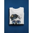 thumbnail image 3 of Cute French Bulldog Officer Sweatshirt Men -Image by Shutterstock, Male Small, 3 of 4