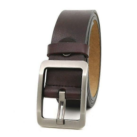 38mm Full Hide Leather Belt with Vintage Style Buckle