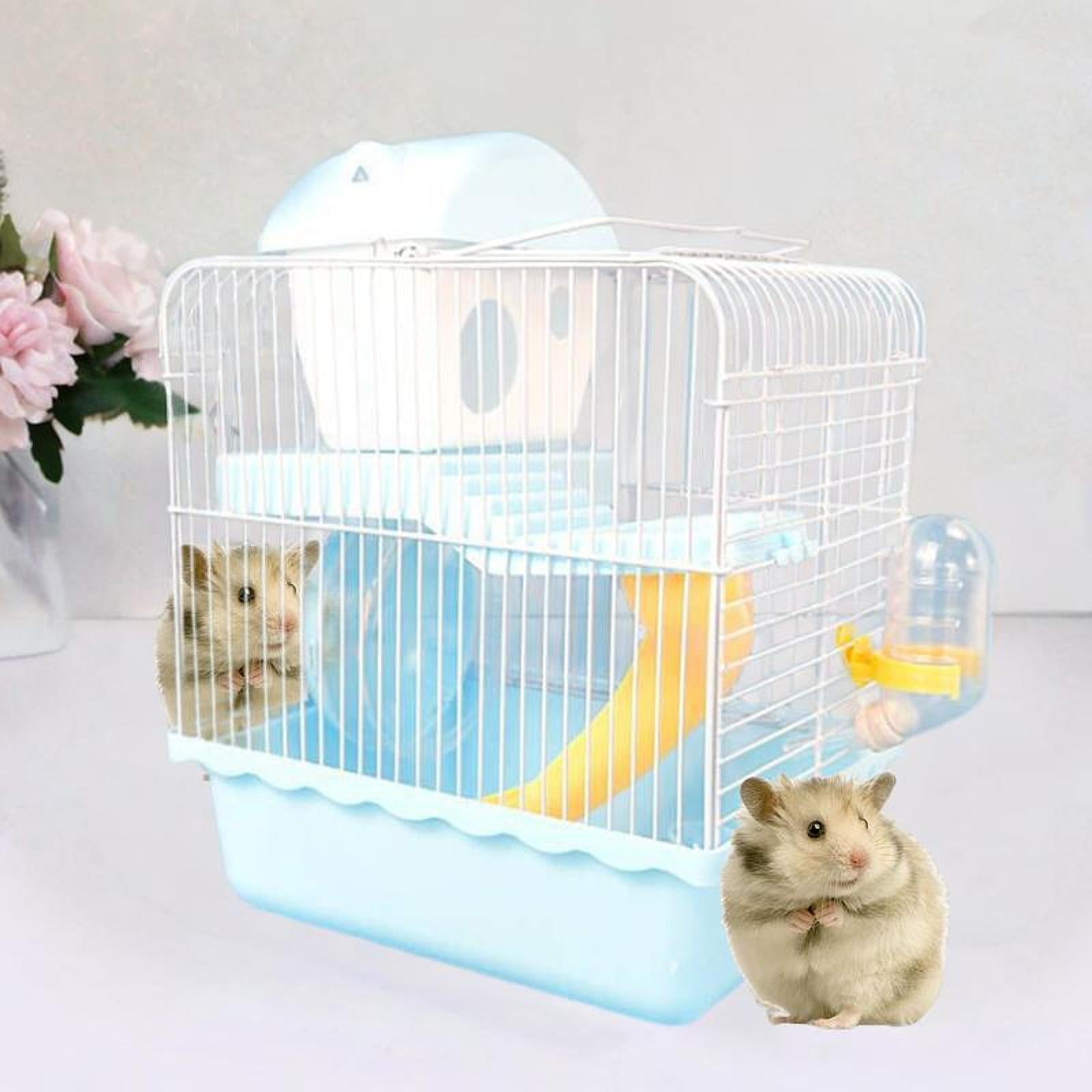 oshhni Small Animal Carrier Cage Hamster Cage for Dwarf Hamster Guinea Pig Hedgehog blue