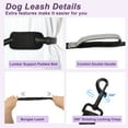 thumbnail image 3 of Correa para perros manos libres Unique Bargains sin tirones, correa elástica para dos perros grandes de hasta 330 lb, 6.6-7.6FT de largo, negro y gris, 3 of 7