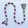 thumbnail image 4 of Abcelit 2pcs Christmas Wood Bead Garland with Tassels Farmhouse Rustic Kid Room Wall Hanging Ornaments Party Decor Supplies, 4 of 6
