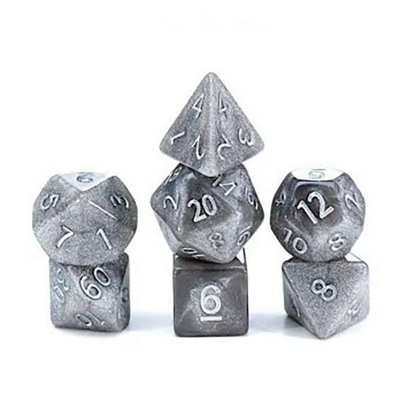 Mercurial Dice: Mercury - 7 Piece Dice Set, Gate Keeper Games, Roleplaying Dice Set