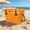 Orange, variant on GDF Studio 25QT Portable Hard Cooler with Bottle Opener, Cup Holder and Forming Ruler, Turquoise