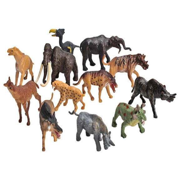 12x Prehistoric life Animals set Animal Figures for Gift