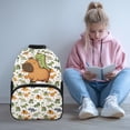 thumbnail image 3 of Uourmeti Dinosaur Print Personalized Backpack for Back to School Daily, Breathable Adjustable Shoulder Polyester School Backpack, 3 of 10