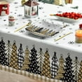 thumbnail image 2 of Christmas Tablecloth 60×120 Inch Rectangular, Christmas Trees Buffalo Plaid Beige Washable Table Cover for Party Picnic Dinner Decor, 2 of 6