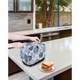 thumbnail image 3 of Blue Ombre Spring Floral Small Toaster Cover 2 Slice, Kitchen Appliance Covers, Summer Botanical Flowers Toaster Oven Cover with Loop, Bread Machine Cover Polyester Dust Cover Protection, 3 of 4