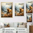 thumbnail image 4 of Designart "Splendid Mountain And Bear" Animals Bear Floater Framed Canvas Prints, 4 of 5