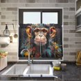 thumbnail image 7 of Coolnuti Colored Painted Monkey Valances for Windows 36 Inch Small Window Blackout Valance Curtains Rod Pocket Window Curtains Treatment for Kitchen Bathroom Cafe, 1 Panel Home Decor, 7 of 7
