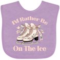 thumbnail image 3 of Inktastic Ice Skating Girls Figure Skater Id Rather Be on the Ice Girls Baby Bib, 3 of 4