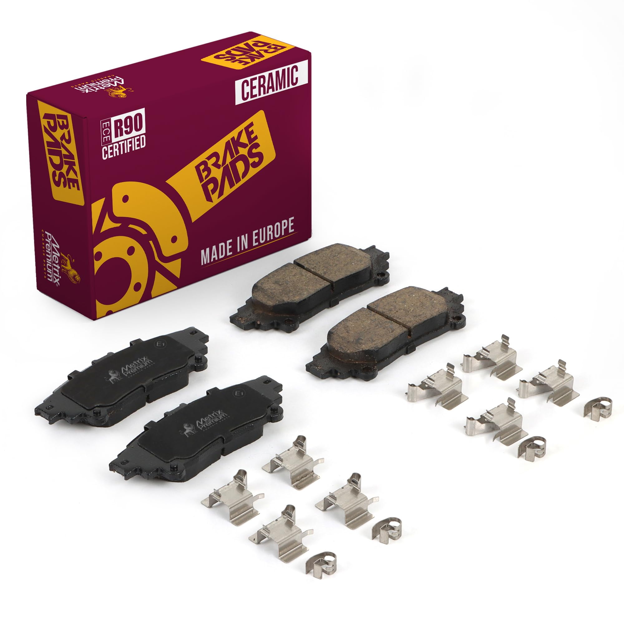 BOSCH BC1586 QuietCast Premium Ceramic Disc Brake Pad Set Compatible With Lexus GS Turbo, GS200t, GS350, GS450h, IS Turbo, IS200t, IS300, IS350, RC Turbo