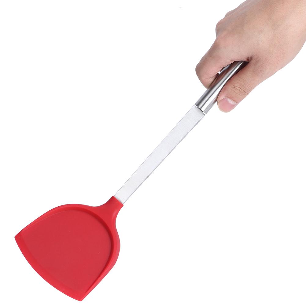Mgaxyff Kitchen Shovel,Stainless Steel Handle Chinese Spatula Nonstick