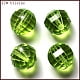 K9 Glass Imitation Austrian Crystal Beads Grade AAA Faceted Round Yellow Green 10mm Hole: 0.9~1mm
