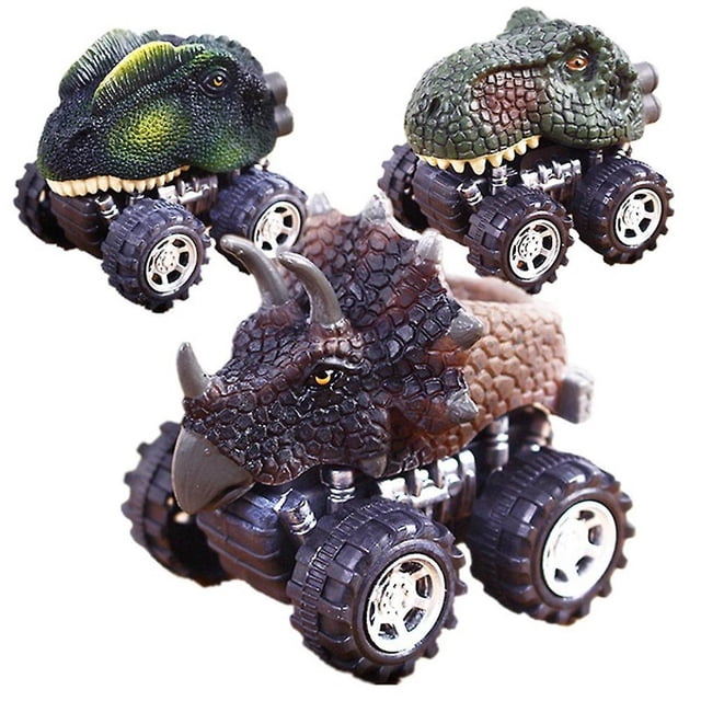 Minicoche de juguete modelo dinosaurio, regalo para el Día del Niño, 4 unidades