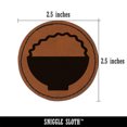 thumbnail image 2 of Bowl of Rice 2.5" Faux Leather Round Engraved Iron-On Patch - Brown, 2 of 6