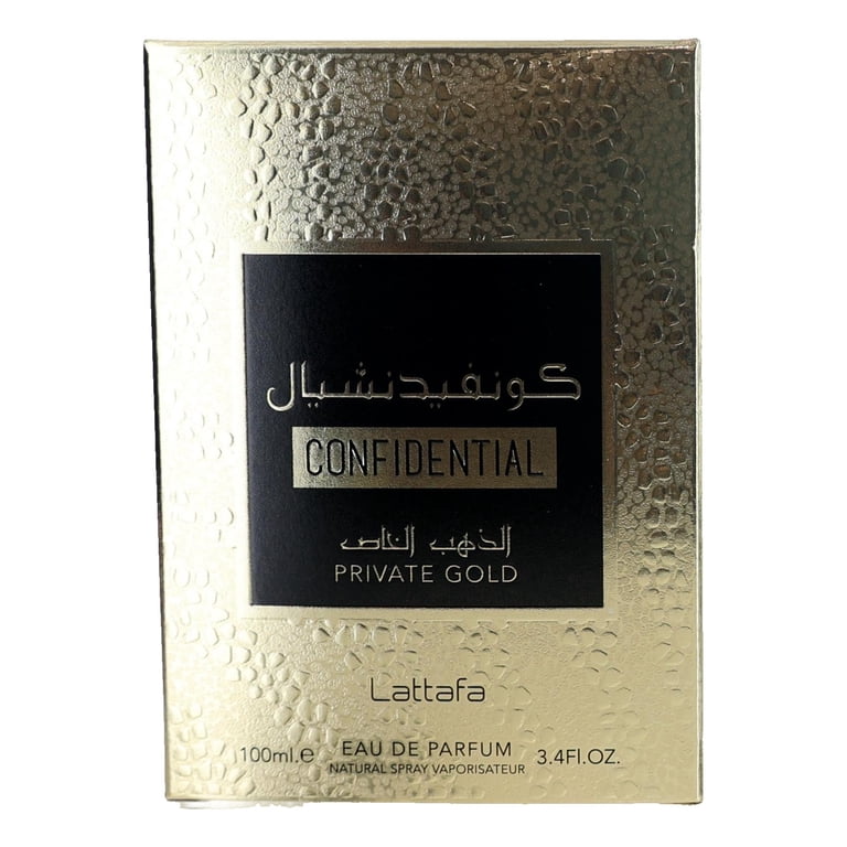 Lattafa Confidential Private Gold Perfume, 3.4 oz EDP Spray, Peach