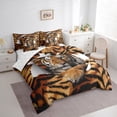 thumbnail image 3 of Homewish Wild Tiger Pattern 7-Piece Bedding Comforter Set,Jungle Wildlife King Bedding Sets,Black Brown Bed Sheets For Boys,Ultra Soft Home Decor, 3 of 8