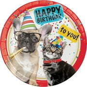 9in Round Pets Paper Plates, 10 count