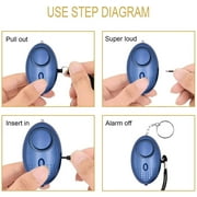 Safe Sound Personal Alarm, 3 Pack 145DB Personal Security Alarm Keychain with LED Lights, Emergency Safety Alarm for Women, Men, Children, Elderly (3 Pack)1