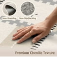 thumbnail image 6 of ODIKA 4'x6' Beige Charcoal Geometric Grid Pattern Washable Area Rug Contemporary Southwestern Style Cross Motif Block Pet Friendly, Non-Shedding for Bedroom, Reading Nook, 6 of 7