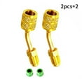 thumbnail image 4 of 2 Pcs R410a Adapter for Mini Split, 5/16" SAE Female Quick Couplers to 1/4" SAE Male Flare for HVAC System, 45 Degree Angled Charging Vacuum Adapter, 4 of 9