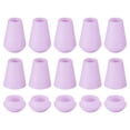 thumbnail image 1 of Unique Bargains 20Pack Plastic Cord Lock Bell End Stopper Cord End Lock Rope Fastener, Light Purple, 1 of 5
