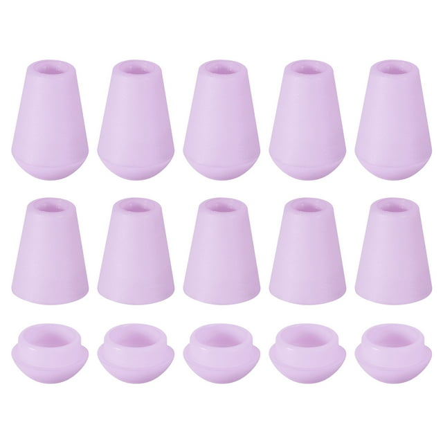 Unique Bargains 20Pack Plastic Cord Lock Bell End Stopper Cord End Lock Rope Fastener, Light Purple