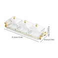 thumbnail image 5 of Glass Serving Platters With 3 Compartments And Matching Lid and Tray For Snacks Appetizers Kitchen Essential, 5 of 11