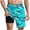Mint Green, variant on cocolona Mens Summer Casual Swim Board Shorts Fourth of July Printed Elastic Waist Stretch Beach Shorts with Pockets