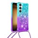 thumbnail image 2 of Funda para Samsung Galaxy S24 FE 5G Brillantina Líquida Divertida Reluciente y con Cristales en Movimiento Cuerpo Cruzado con Cordón Ajustable, 2 of 5