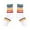 White, variant on Retro Stripe Mid Tube Socks, 6 Pairs Classic Athletic Crew Socks for Women Girls – Fashion Cotton Casual Running Sport Socks